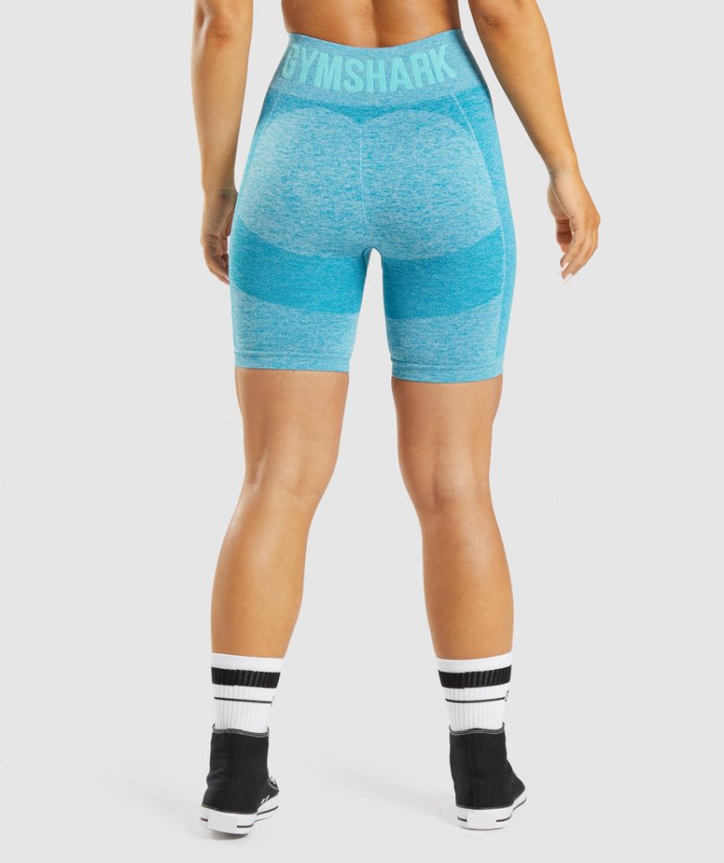 Women's Gymshark Flex Cycling Shorts Turquoise | CA 3A08ND